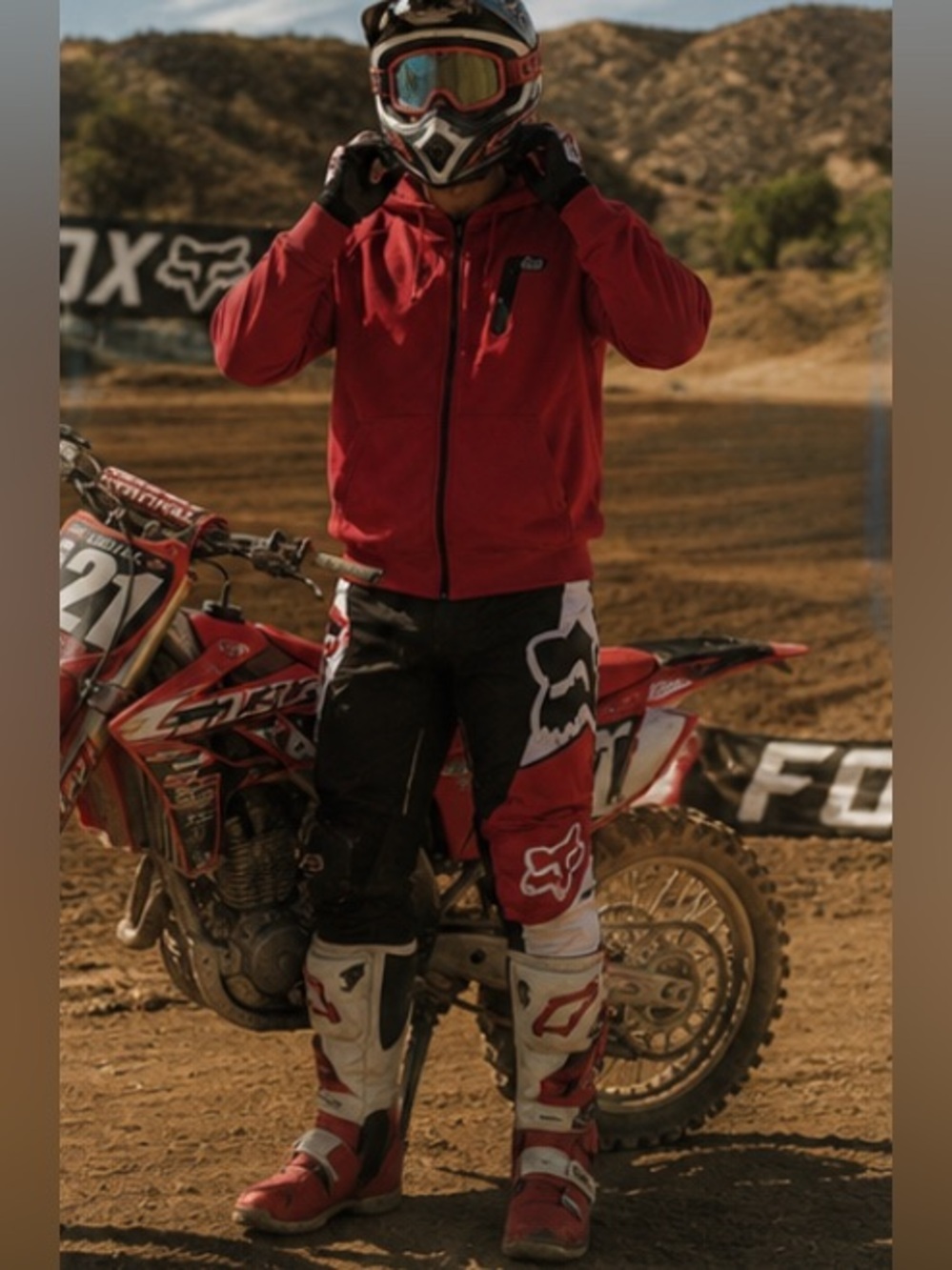 Fox racing zip up hoodie